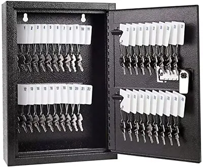 Key Cabinet Wall Mount Key Storage Lock Box With Combination Lock Steel Key Box • $41.84