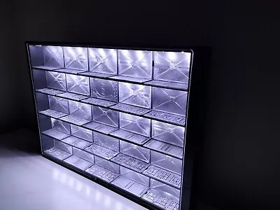 LED Display Case For Hot Wheels 1:64 Scale 24Diecast Toy Car Cabinet Space Theme • $219.99