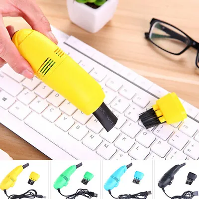 $4.18 • Buy Portable Mini Handheld USB Keyboard Vacuum Cleaner Computer Dust Blower Dust#`c