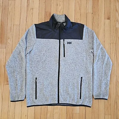 Helly Hansen Size 2XL Men's Gray Varde Knitted Fleece Jacket • $55.95