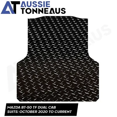 Checker Plate Rubber Ute Mat For Mazda BT-50 TF Dual Cab (October 2020-Current) • $124.99