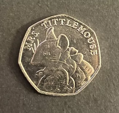 2018 Royal Mint 50p Fifty Pence Beatrix Potter - Mrs. Tittlemouse • £1.15