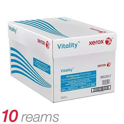 Xerox Vitality Copy/Print Paper Letter (8.5  X 11 ) 20 Lb 5000 Sheets • $47.80