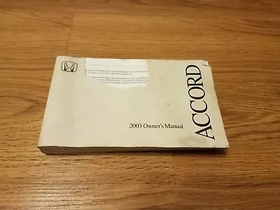 03 2003 Honda Accord Sedan Owners Manual  • $9.95