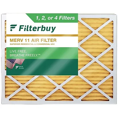 Filterbuy 20x25x5 Air Filters AC Furnace Replacement For Honeywell (MERV 11) • $102.16
