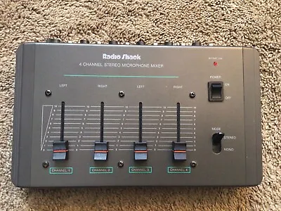 £22.98 • Buy Radio Shack 4-Channel Stereo Microphone Mixer. 32-1106. Opened Box, Never Used.