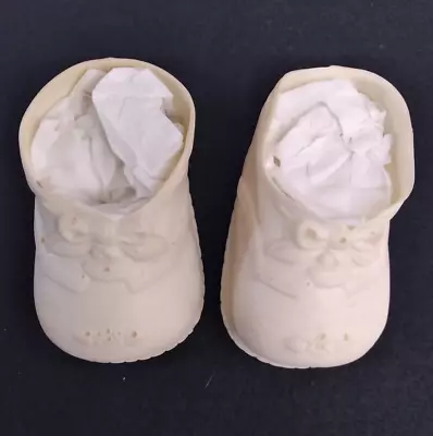 Vintage White Baby Doll Shoes 1950's Tiny Tears Betsy Wetsy Dy-Dee Baby Boots • $9.77