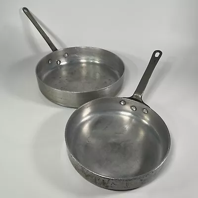 Vintage Wear-Ever Aluminum Commercial Restaurant 12  & 10  Pans Toroware - READ • $39.99