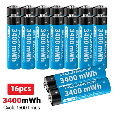 AA AAA Rechargeable Lithium Li-ion Batteries 1.5V / Battery Charger Lot • $7.99