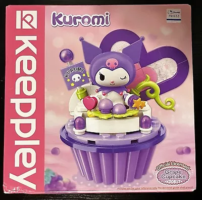 NEW Official Sanrio Kuromi Hello Kitty Grape Cupcake Building Block Set Keeppley • $29.99