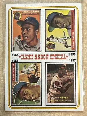 1974 Topps Hank Aaron Special #2 Major League Records Braves • $0.99