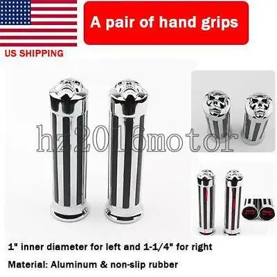 Motorcycle 1'' 25mm Handlebar Hand Grip For Harley-Davidson Sportster XL1200 883 • $31.18