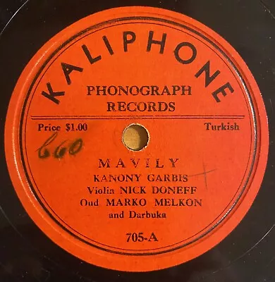 Marko Melkon Kanuni Garbis Sedefjian Kaliphon Lot Of 3 Turkish 78rpm Armenian • $45