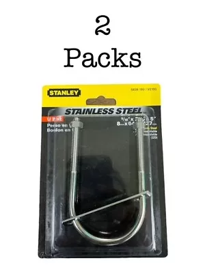 U-Bolts (2-Pack) Stainless Steel 5/16  X 2 1/2  X 5  Stanley Hardware • $18.99