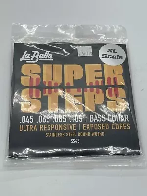 La Bella Super Step XL Scale Ultra Responsive Exposed Cores Bass Strings • $36.95