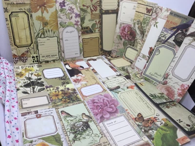 £4.85 • Buy 40 Sheets Vintage Papers For Junk Journal, Scrapbook , Ephemera 4cm X 11cm 
