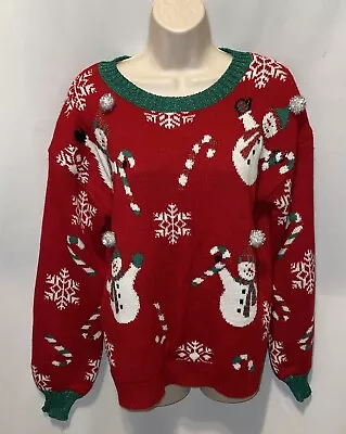 Snowmen Ugly Christmas Sweater By 99 Jane Street Size Small NWOT • $14.99