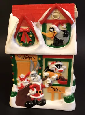 Vintage 1997 Russell Stover Candies Looney Tunes Christmas House Plastic Bank • $8.95