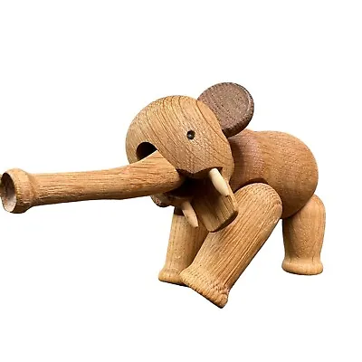 Vintage KAY BOJESEN Mid Century Wood Elephant Denmark  Poseable Moveable • £130.20