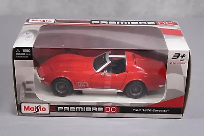 Maisto 1:24 1970 Red Corvette Premiere DC Die Cast Model Car • $19.99