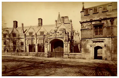 England Oxford Magdalen College Ancient Door Vintage Albumen Print Print A • £91.30