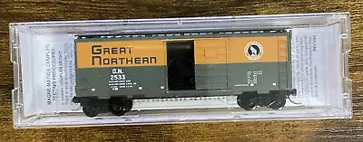 N Scale Micro-Trains MTL 20226 GN Great Northern 40' Single Door Box Car #2533 • $58.11