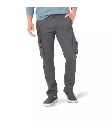 Mens WRANGLER Gray Cargo Pants Five Star Regular Taper 42x32 New W/TAGS • $18.89