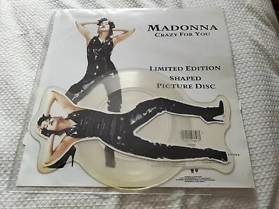 Madonna - Crazy For You - Shaped Picture Disc (1991) With Plinth • $56