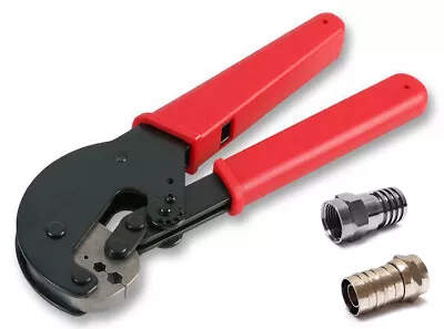 Crimping Tool With F Crimp-on Connectors CT WF100 RG6 Satellite Cable SKY TV • £4.99