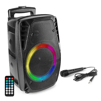 £83.99 • Buy Large Battery Powered Bluetooth Speaker PA System With Microphone And Lights