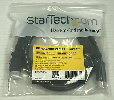 StarTech 6 Ft DisplayPort To Display Port Cable M/M Dual Monitor NEW 20pin Male • $4.90