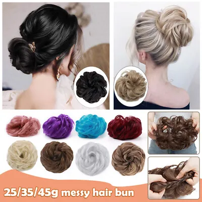 Thick Messy Bun Hair Piece Scrunchie Wrap Hair Extensions Updo Real As Human US • $9.70
