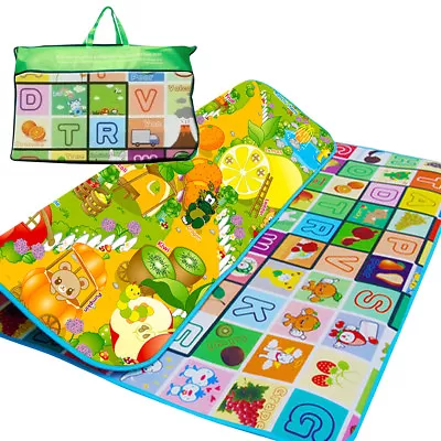 Kids Crawling 2 Sided Play Mat Educational Game Soft Foam Picnic Baby 200X180cm • £9.85