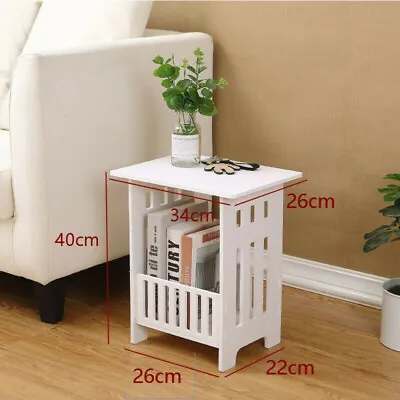 £11.29 • Buy White Tea Coffee Table Sofa Side End Desk Storage Shelf Bedside Table Modern UK
