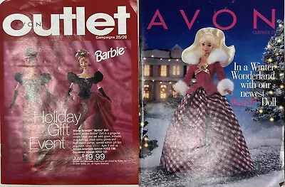 BARBIE Avon Catalog Holiday Campaign Gift Book Brochure Mattel Lot Of 2 • $12