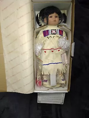 $59.99 • Buy Porcelain Doll By Val Shelton Native American Little Cloud 19  World Gallery