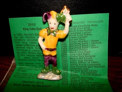 2010 Haydel's ARTIST PROOF King Cake Doll  JESTER  Mardi Gras New Orleans Piece  • $29.99