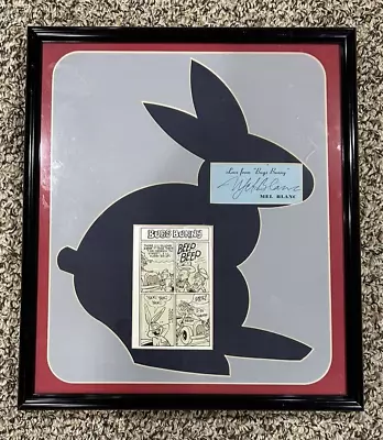 Matted & Framed MEL BLANC Autograph WITH Rare Bugs Art Board JSA Cert LETTER • $174.95