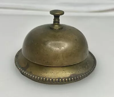 Antique Hotel Front Desk Bell  Brass “Twist To Ring” Bell  -92471 • $39.99