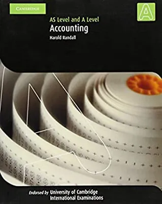 Accounting: As Level And A Level Paperback Harold Randall • £5.66