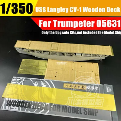 1/350 USS Langley CV-1 Aircraft Carrier Wooden Deck W/Chain For Trumpeter 05631 • $25.95