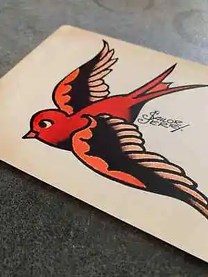 Sailor Jerry Swallow - Metal Tatto Art Wall Sign • £5.99