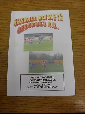 13/04/2004 Rushall Olympic Reserves V Tamworth Reserves  . Thanks For Viewing Th • £3.99