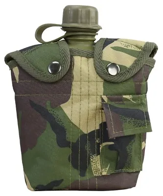 Military Style DPM Pattern Water Bottle & Pouch I'm A Celebrity Canteen Camping • £9.95