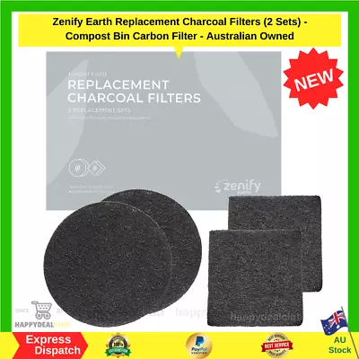 Zenify Earth Replacement Charcoal Filters (2 Sets) - Compost Bin Carbon Filter • $19.99