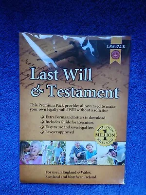 £19.95 • Buy  Last Will & Testament Premium Kit By Lawpack, New Sealed 