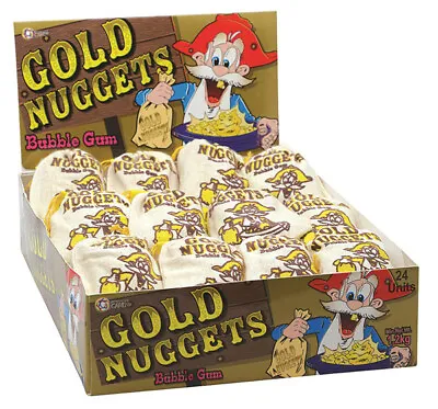 Gold Nuggets Bubble Gum 50g • $2.95