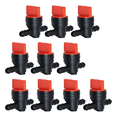 10PK 1/4  Straight In-Line Gas Fuel SHUT-OFF / CUT-OFF Valves Petcock 494768 • $9.34