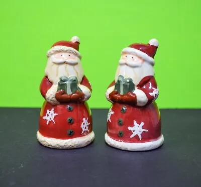 $11.12 • Buy Vintage Twin Santa Christmas Salt & Pepper Shakers 4  Tall NICE!..