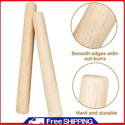 £6.49 • Buy 1 Pair Rhythm Sticks Claves Durable Comfortable Wooden Orff Musical Instruments 